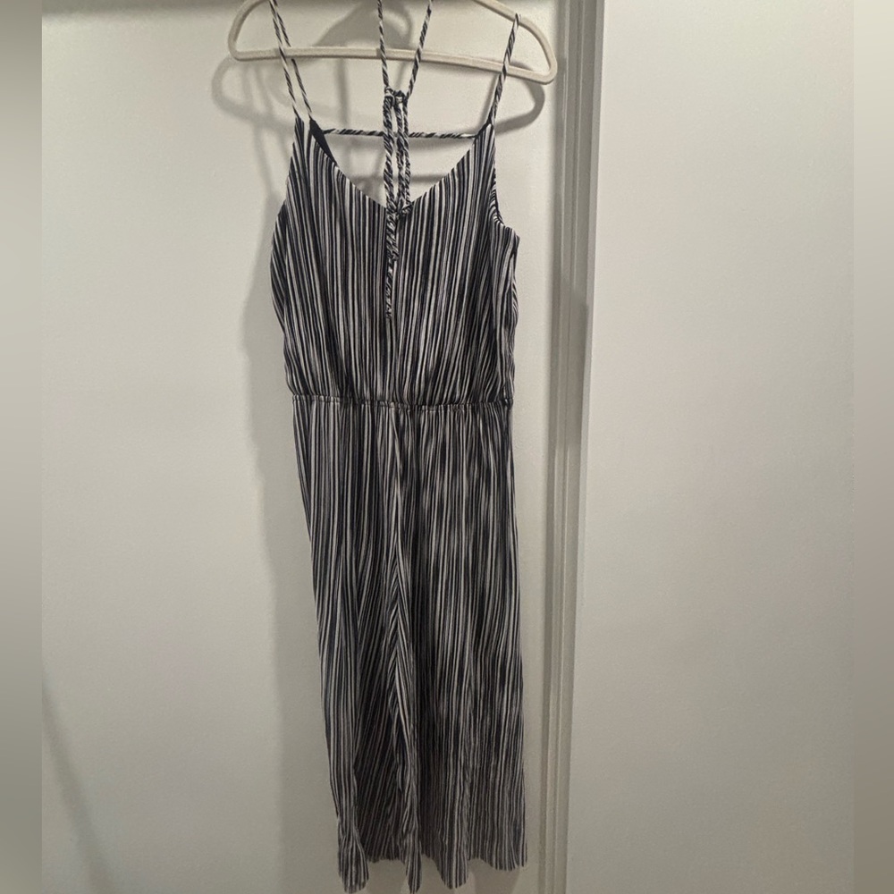 Striped Black and White Jumpsuit